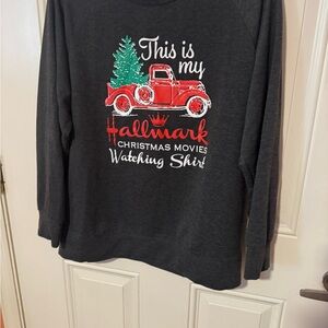 Hallmark Holiday Watching Shirt - Red and Green on Gray